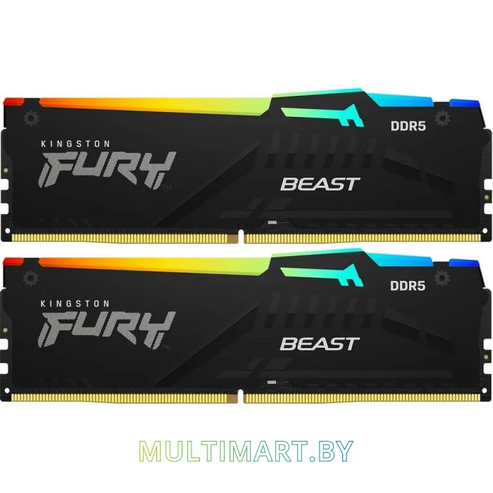 Оперативная память Kingston FURY Beast RGB 2x16GB DDR5 PC5-44800 (KF556C36BBEAK2-32)